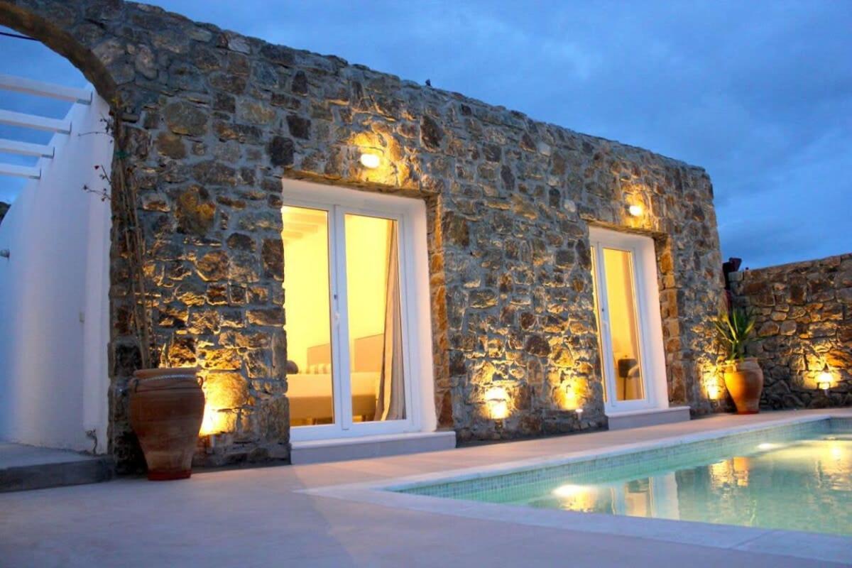 Mykonian Luxury Light Blue Villa With Private Pool Pensão Kalafati
